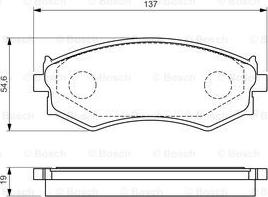 BOSCH 0 986 461 139 - Kit de plaquettes de frein, frein à disque cwaw.fr