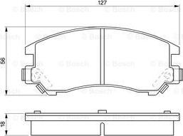 BOSCH 0 986 461 134 - Kit de plaquettes de frein, frein à disque cwaw.fr