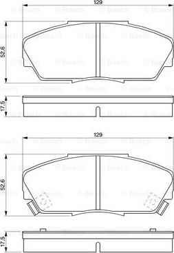 BOSCH 0 986 461 125 - Kit de plaquettes de frein, frein à disque cwaw.fr