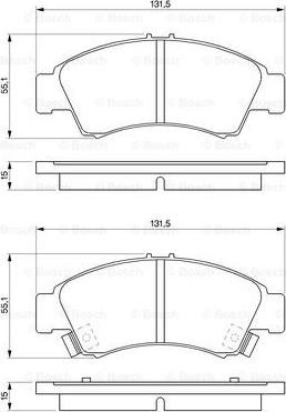 BOSCH 0 986 461 126 - Kit de plaquettes de frein, frein à disque cwaw.fr