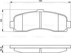 BOSCH 0 986 461 122 - Kit de plaquettes de frein, frein à disque cwaw.fr