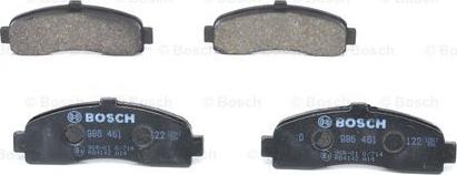 BOSCH 0 986 461 122 - Kit de plaquettes de frein, frein à disque cwaw.fr