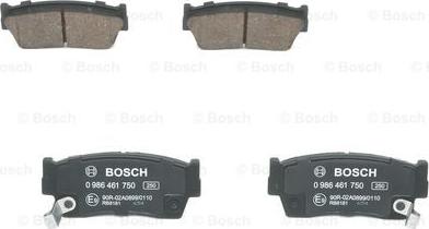 BOSCH 0 986 461 750 - Kit de plaquettes de frein, frein à disque cwaw.fr