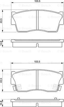 BOSCH 0 986 461 750 - Kit de plaquettes de frein, frein à disque cwaw.fr