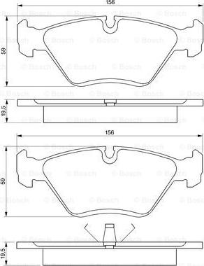 BOSCH 0 986 461 752 - Kit de plaquettes de frein, frein à disque cwaw.fr