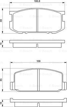 BOSCH 0 986 468 541 - Kit de plaquettes de frein, frein à disque cwaw.fr