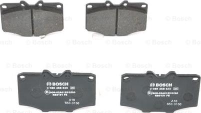 BOSCH 0 986 468 520 - Kit de plaquettes de frein, frein à disque cwaw.fr