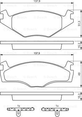 BOSCH 0 986 468 871 - Kit de plaquettes de frein, frein à disque cwaw.fr