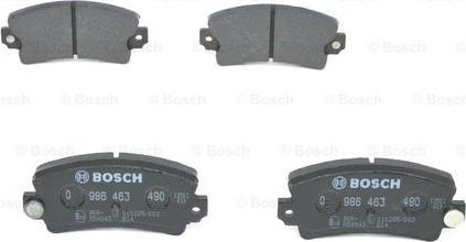 BOSCH 0 986 463 490 - Kit de plaquettes de frein, frein à disque cwaw.fr