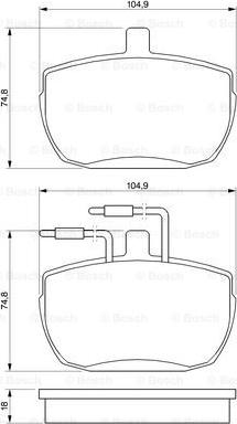 BOSCH 0 986 467 590 - Kit de plaquettes de frein, frein à disque cwaw.fr