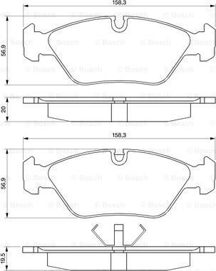 BOSCH 0 986 467 570 - Kit de plaquettes de frein, frein à disque cwaw.fr