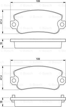 BOSCH 0 986 467 760 - Kit de plaquettes de frein, frein à disque cwaw.fr