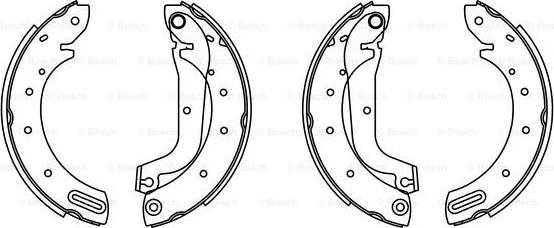 BOSCH 0 986 487 566 - Jeu de mâchoires de frein cwaw.fr