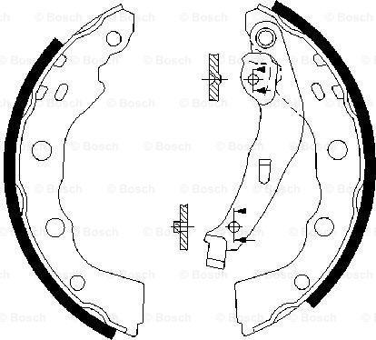 BOSCH 0 986 487 577 - Jeu de mâchoires de frein cwaw.fr