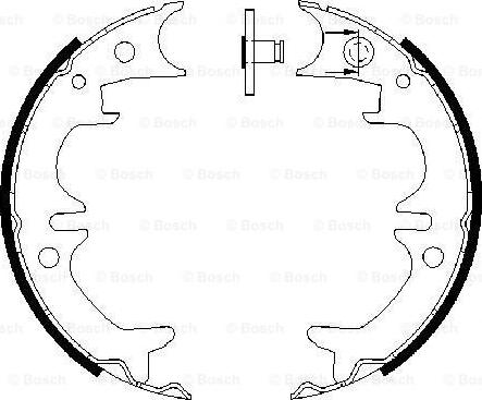 BOSCH 0 986 487 602 - Jeu de mâchoires de frein, frein de stationnement cwaw.fr