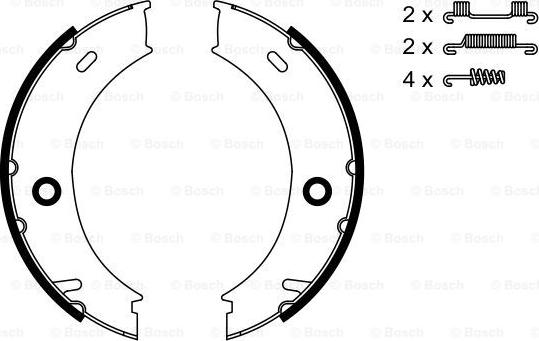 BOSCH 0 986 487 611 - Jeu de mâchoires de frein, frein de stationnement cwaw.fr