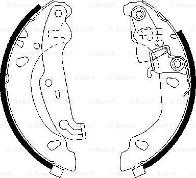 BOSCH 0 986 487 624 - Jeu de mâchoires de frein cwaw.fr