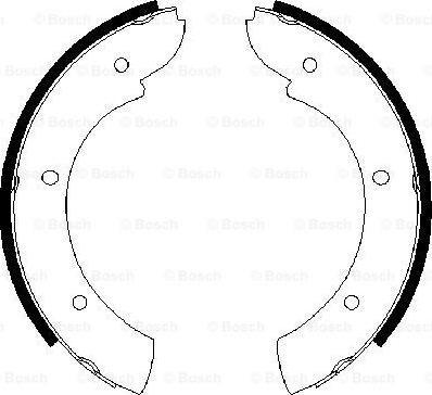 BOSCH 0 986 487 622 - Jeu de mâchoires de frein, frein de stationnement cwaw.fr