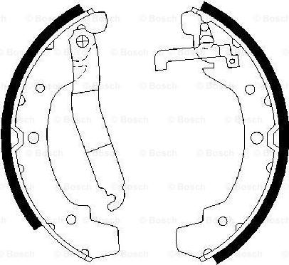 BOSCH 0 986 487 193 - Jeu de mâchoires de frein cwaw.fr