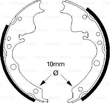 BOSCH 0 986 487 347 - Jeu de mâchoires de frein cwaw.fr