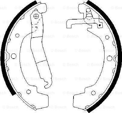 BOSCH 0 986 487 318 - Jeu de mâchoires de frein cwaw.fr