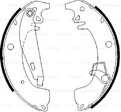 BOSCH 0 986 487 332 - Jeu de mâchoires de frein cwaw.fr