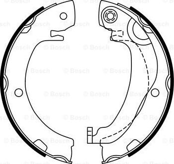 BOSCH 0 986 487 763 - Jeu de mâchoires de frein, frein de stationnement cwaw.fr