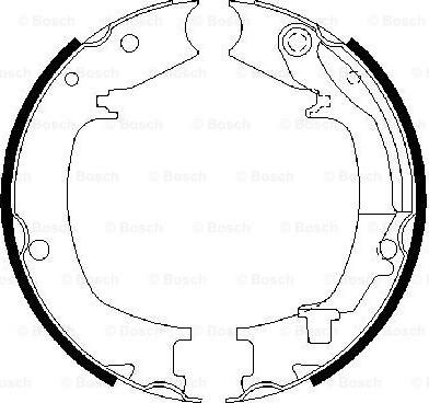 BOSCH 0 986 487 711 - Jeu de mâchoires de frein, frein de stationnement cwaw.fr