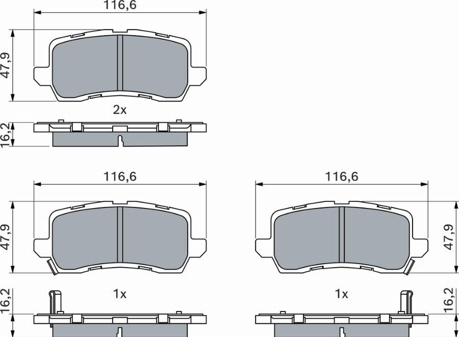 BOSCH 0 986 424 941 - Kit de plaquettes de frein, frein à disque cwaw.fr