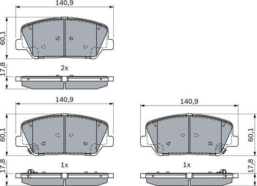 BOSCH 0 986 424 491 - Kit de plaquettes de frein, frein à disque cwaw.fr