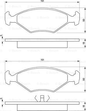 BOSCH 0 986 424 458 - Kit de plaquettes de frein, frein à disque cwaw.fr