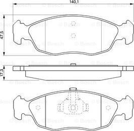 BOSCH 0 986 424 452 - Kit de plaquettes de frein, frein à disque cwaw.fr