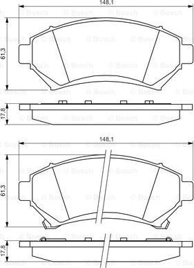 BOSCH 0 986 424 466 - Kit de plaquettes de frein, frein à disque cwaw.fr