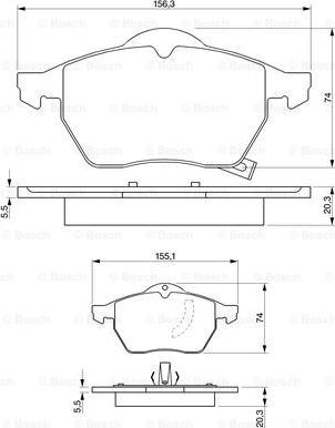 BOSCH 0 986 424 461 - Kit de plaquettes de frein, frein à disque cwaw.fr