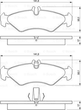 BOSCH 0 986 424 463 - Kit de plaquettes de frein, frein à disque cwaw.fr