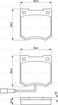 BOSCH 0 986 424 417 - Kit de plaquettes de frein, frein à disque cwaw.fr