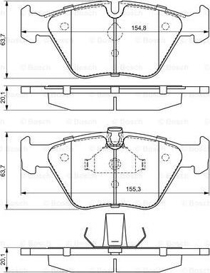 BOSCH 0 986 424 485 - Kit de plaquettes de frein, frein à disque cwaw.fr