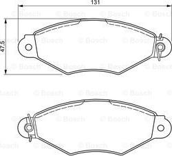 BOSCH 0 986 424 487 - Kit de plaquettes de frein, frein à disque cwaw.fr