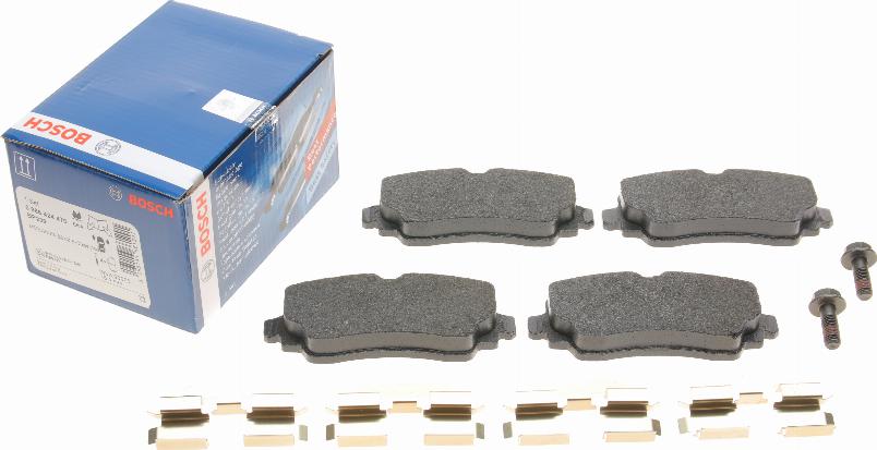 BOSCH 0 986 424 470 - Kit de plaquettes de frein, frein à disque cwaw.fr