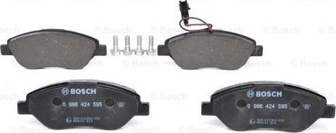 BOSCH 0 986 424 595 - Kit de plaquettes de frein, frein à disque cwaw.fr