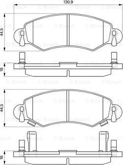 BOSCH 0 986 424 549 - Kit de plaquettes de frein, frein à disque cwaw.fr