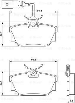 BOSCH 0 986 424 542 - Kit de plaquettes de frein, frein à disque cwaw.fr