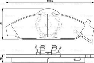 BOSCH 0 986 424 551 - Kit de plaquettes de frein, frein à disque cwaw.fr