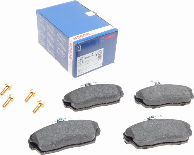 BOSCH 0 986 424 566 - Kit de plaquettes de frein, frein à disque cwaw.fr