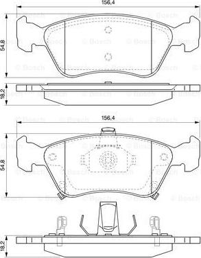 BOSCH 0 986 424 560 - Kit de plaquettes de frein, frein à disque cwaw.fr