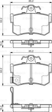 BOSCH 0 986 424 568 - Kit de plaquettes de frein, frein à disque cwaw.fr