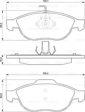 BOSCH 0 986 424 507 - Kit de plaquettes de frein, frein à disque cwaw.fr