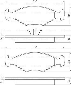 BOSCH 0 986 424 514 - Kit de plaquettes de frein, frein à disque cwaw.fr