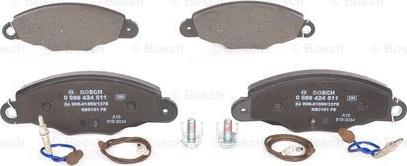 BOSCH 0 986 424 511 - Kit de plaquettes de frein, frein à disque cwaw.fr