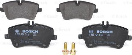 BOSCH 0 986 424 518 - Kit de plaquettes de frein, frein à disque cwaw.fr